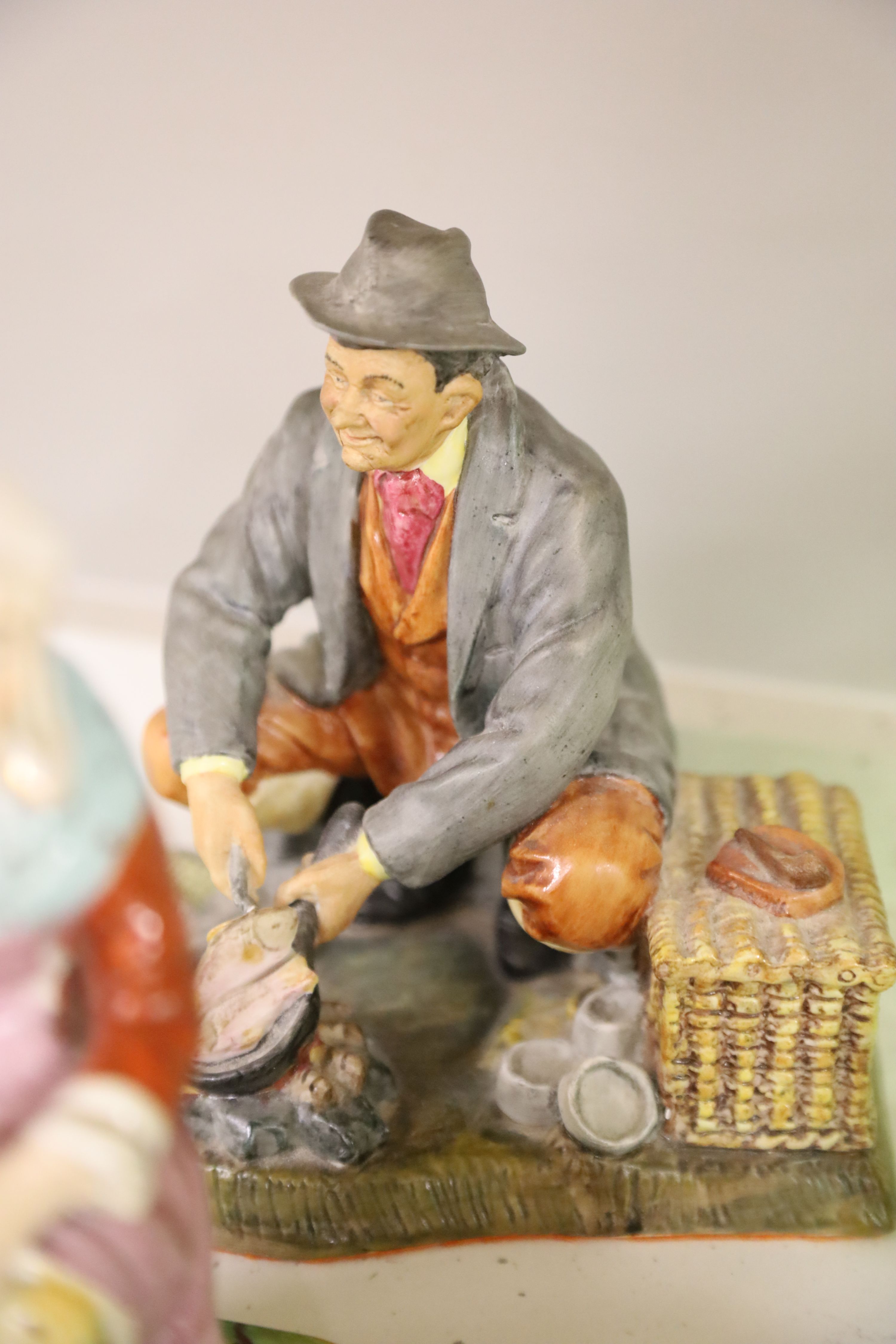 A quantity of mixed ceramics including Poole, Staffordshire, Goebel and a green glass decanter